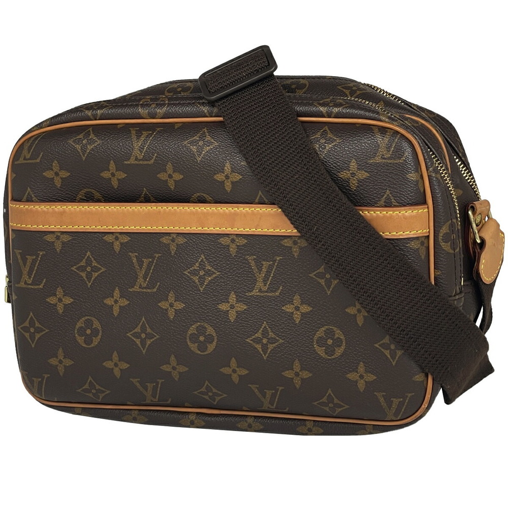 Louis Vuitton Reporter Crossbody Shoulder Bag Monogram Brown